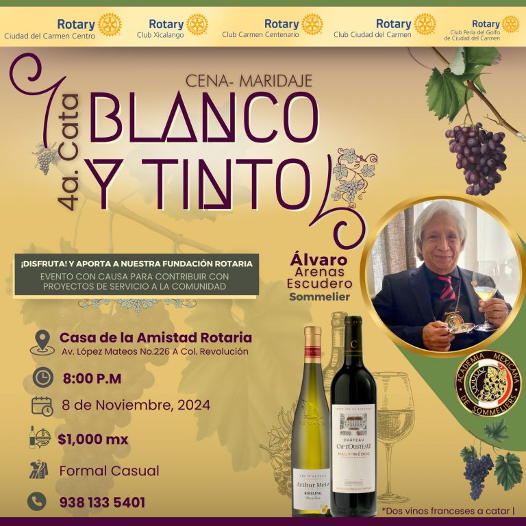 INSCRIBETE A LA 4ta EDICIÓN DE CATA DE VINOS BLANCO&TINTO