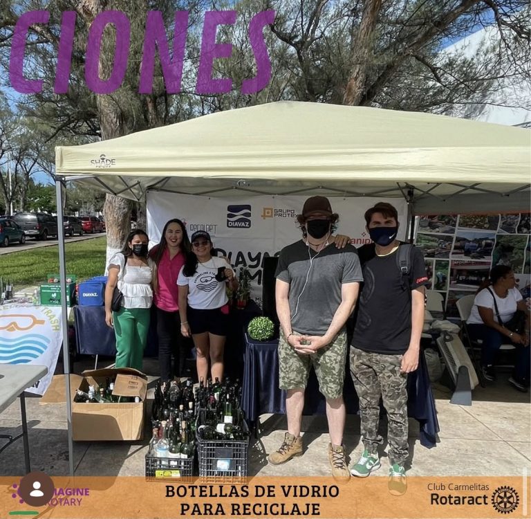 Donación de botellas de vidrio